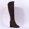 Wonders Aurora High Block Heel Knee High - Brown Suede